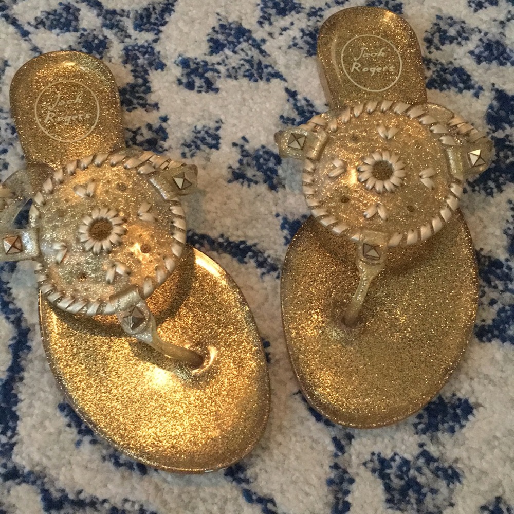 Georgina gold glitter sandals